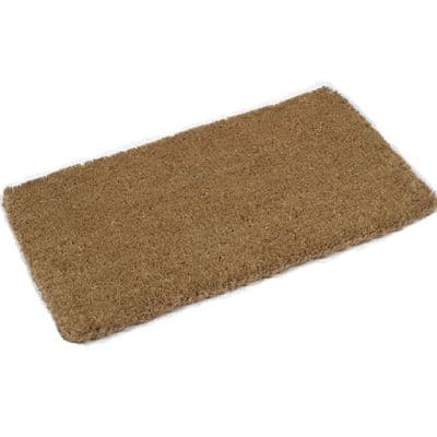Deluxe Thick Natural Braided Edge Coir Doormat 75cm
