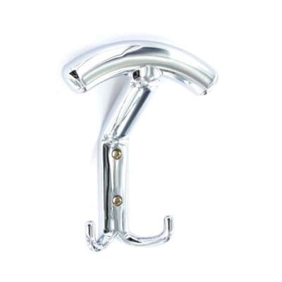 Door or Wall Mounted Chrome Large Triple Hook