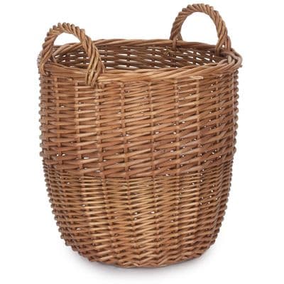 Dorset Round 30cm Wicker Log Kindling Basket