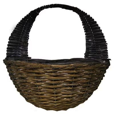 Extra Large 40cm Natural Willow  Wicker Hanging Wall Basket