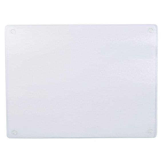 Frosted 38cm Glass Worktop Saver &  Chopping / Cutting Board