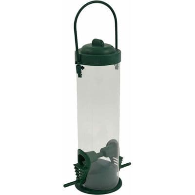Garden Bird Clear Plastic Hanging Seed Feeder