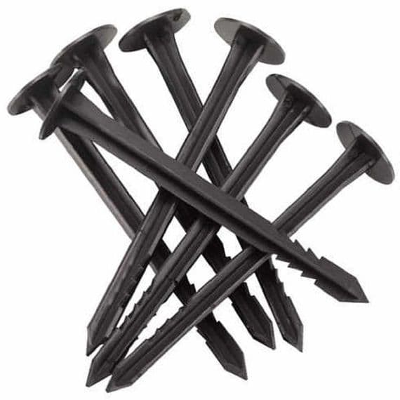 GoodGrow 10 Pack Flat Head Garden Ground Fabric Pegs