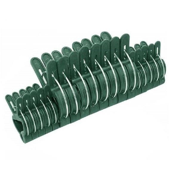 GoodGrow 20 Pack Green Plastic Garden Plant Spring Clips