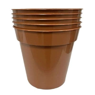 GoodGrow 5 Pack 12.5cm 5 inch Plastic Flower Growing Pots