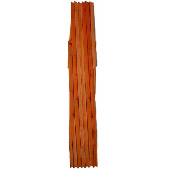 GoodGrow  6 x 2 Tan Brown Wooden Garden Trellis