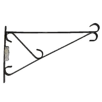 GoodGrow Large Black Twisted Hanging Basket Bracket 40cm