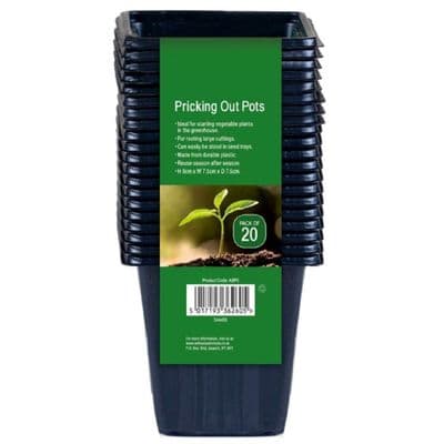 GoodValue 20 Pack 7.5cm 3 inch Black Pricking Out Pots
