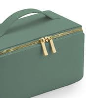 Green Compact Open Flat Vanity Case