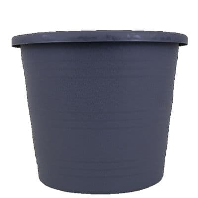 Grey 20cm Plastic Garden Planter Pot