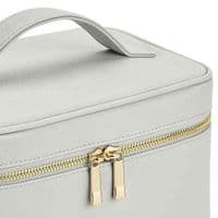 Grey Faux Leather Vanity Case