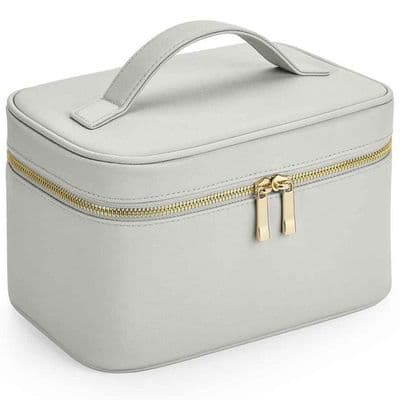 Grey Faux Leather Vanity Case