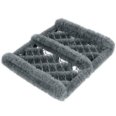 Grey Square Coir Bristle Muddy Boot Scraper Brush Mat