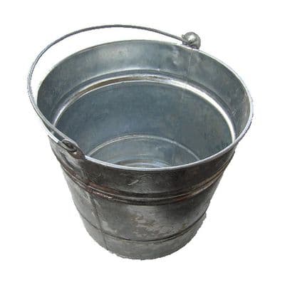 Heavy Duty Large 12L Galvanised Metal Bucket