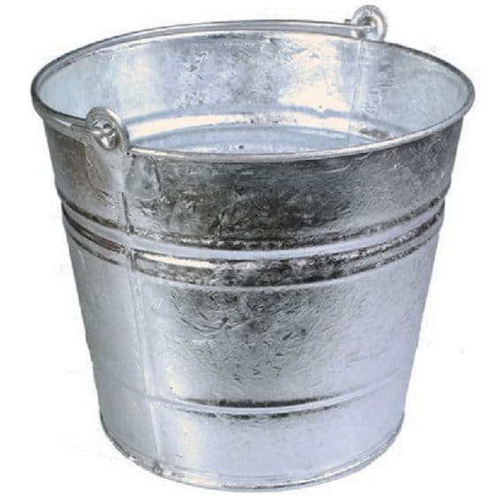Heavy Duty Large 14L Galvanised Metal Bucket