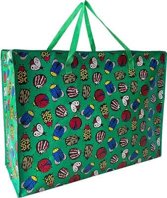 Jumbo 75cm Green Ladybird & Beetle Clothes &  Toy Storage Bag