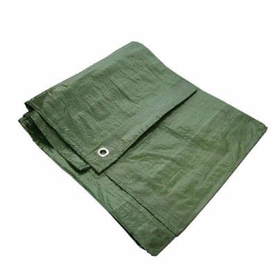 Khaki Green 6 x 4 Garden Tarpaulin Cover Sheet