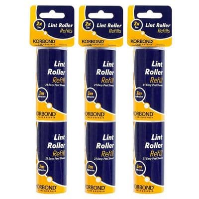 Korbond 6 Pack Lint Remover Roller Refills