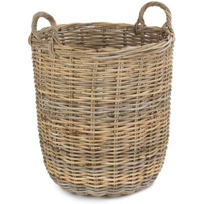 Kubu 48cm Round Thick Wicker Storage Basket