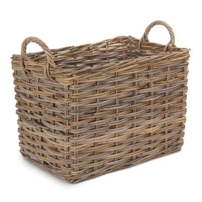 Kubu 57cm Slim Wicker Porch & Hallway Storage Basket