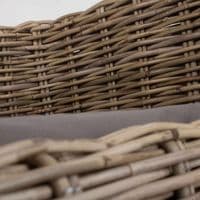 Kubu Grey Medium 77cm Rectangle Rattan Wicker Dog Bed Basket