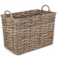 Kubu Grey Nesting Rectangle Rattan Wicker Baskets