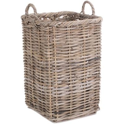 Kubu Grey Square Rattan Wicker Umbrella Basket Stand
