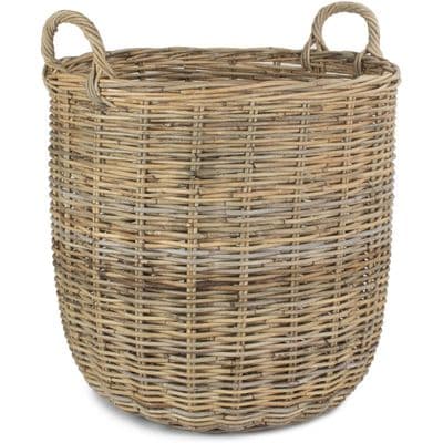 Kubu Large 60cm Round Thick Wicker Storage Basket