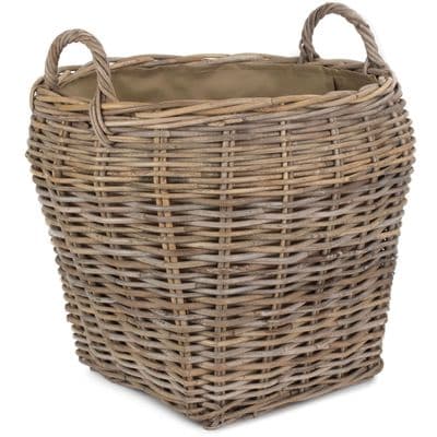Kubu Large Lined Amphora Square & Round  Wicker Basket