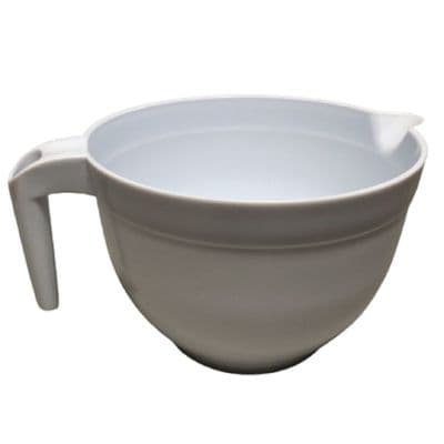 Large 3L White Non Slip Grip Plastic Mixing Bowl Jug
