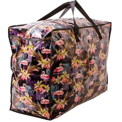 Large 58cm Black Flamingo Clothes & Laundry Storage Bag