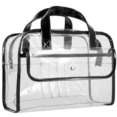 Large Clear Toiletry & Makeup Travel Holdall Carry Bag