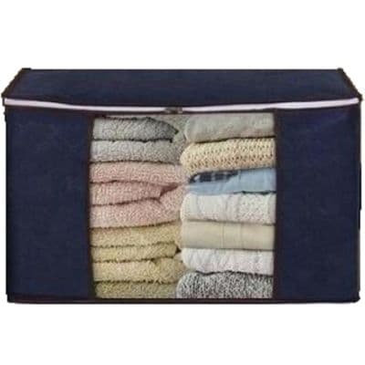 Large Navy Blue Jumper Clothes Storage Bag