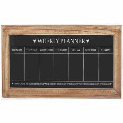 Large Wooden Frame Days of Week Chalkboard
