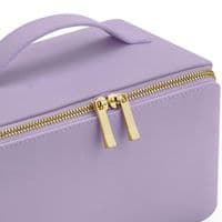 Lilac Compact Open Flat Vanity Case