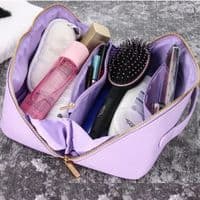 Lilac Compact Open Flat Vanity Case