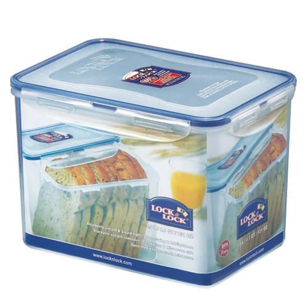 Lock & Lock 3 9L 24 x 17cm Airtight Plastic Clip Bread Box Container