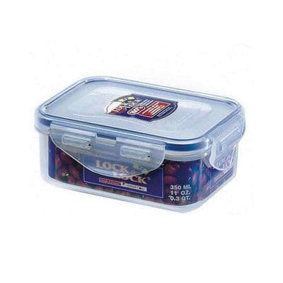 Lock & Lock 350ml 14cm Rectangle Airtight Food Clip Box Container