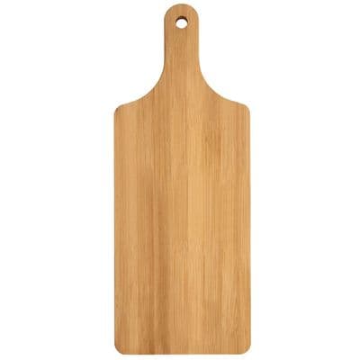 Long 48cm Bamboo Cutting & Serving Paddle Board with Handle