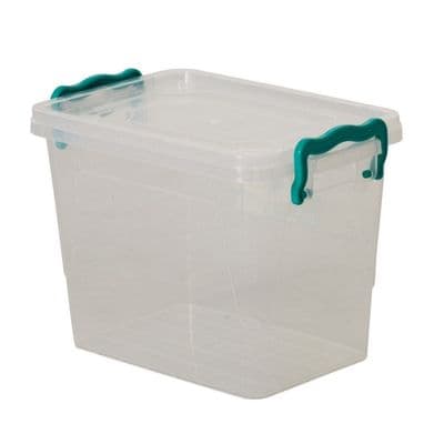 Medium 2.7L 21cm Clear Plastic Art & Craft Pencil Marker Pen Storage Case