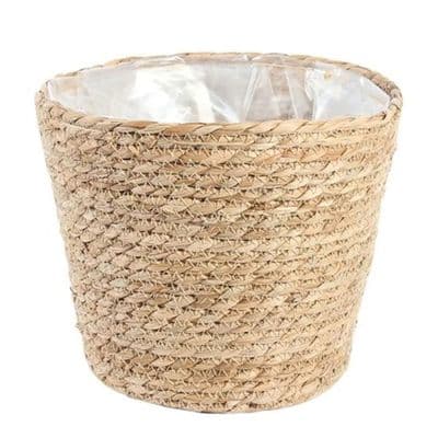 Natural Woven Seagrass Planter 23cm
