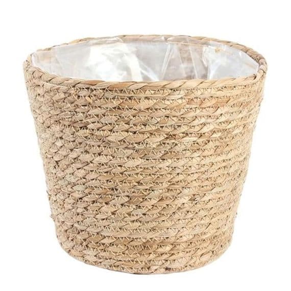 Natural Woven Seagrass Planter 23cm
