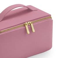 Pink Compact Open Flat Vanity Case