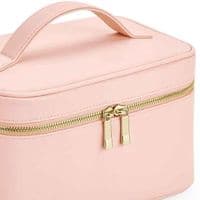Pink Faux Leather Vanity Case