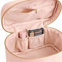 Pink Faux Leather Vanity Case