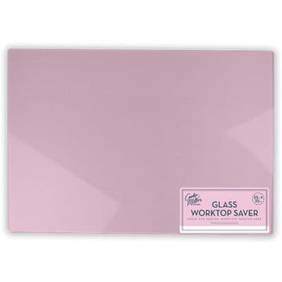 PInk Glass Worktop Saver &  Chopping / Cutting Board