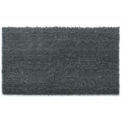 Plain Grey Coir Non Slip Rubber Backed Doormat 70cm
