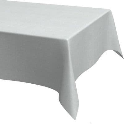 Plain Light Grey Wipe Clean Table Cloth 178 x 132cm