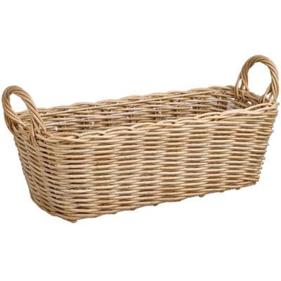 Plastic Rattan Wicker 50cm Window Box Trough Planter