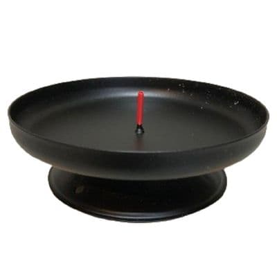 Round Black Metal Church Pillar Candle Holder